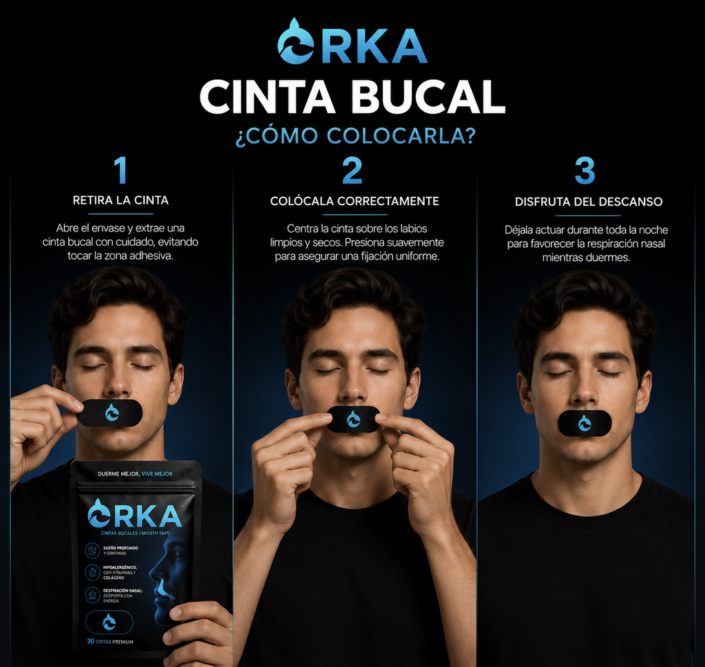 Cinta bucal para dormir